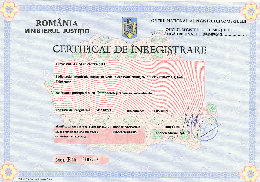 CUI VULCANIZARE VASTEA SRL